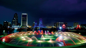Downtown Jacksonville skyline, view from Friendship Fountain